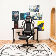 Load image into Gallery viewer, Gaming Chair Adjustable Swivel Racing Style Computer Office Chair-White
