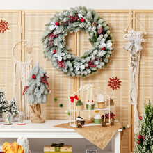 Load image into Gallery viewer, 24 Inch Electrostatic Flocked Christmas Wreath Holiday Decor with 175 PE Tips