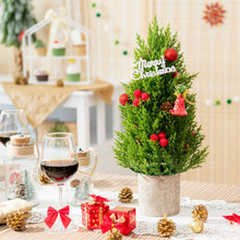 Load image into Gallery viewer, 18.5 Inch Tabletop Artificial Christmas Tree with 170 PE Branches and Pulp Stand