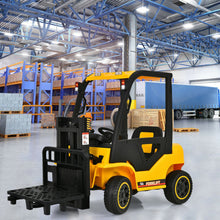 Load image into Gallery viewer, 12V Kids Ride On Forklift with Remote Control and Back Trunk-Yellow