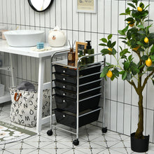 Load image into Gallery viewer, 6 Drawers Rolling Storage Cart Organizer-Black