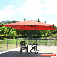Load image into Gallery viewer, 10 x 13 Feet Rectangular Cantilever Umbrella with 360° Rotation Function-Orange