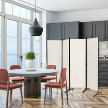 Load image into Gallery viewer, 4-Panel  Room Divider with Steel Frame-White