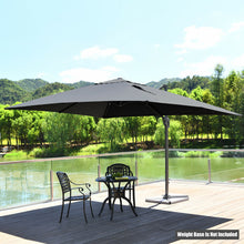 Load image into Gallery viewer, 10 x 13 Feet Rectangular Cantilever Umbrella with 360° Rotation Function-Gray