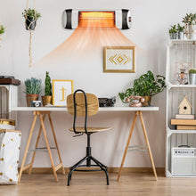 Load image into Gallery viewer, 1500W Wall-Mounted Electric Heater Patio Infrared Heater with Remote Control