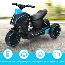 Load image into Gallery viewer, 6V 3 Wheel Toddler Ride-On Electric Motorcycle with Music Horn-Black