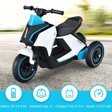 Load image into Gallery viewer, 6V 3 Wheel Toddler Ride-On Electric Motorcycle with Music Horn-White
