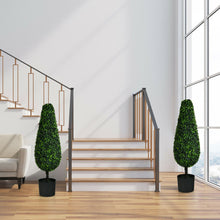 Load image into Gallery viewer, 2 Pack 3 Feet Artificial Tower UV Resistant Indoor Outdoor Topiary Tree