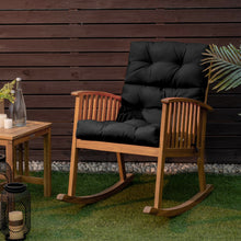 Load image into Gallery viewer, 22 x 44 Inch Tufted Outdoor Patio Chair Seating Pad-Black