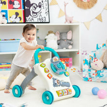 Load image into Gallery viewer, Baby Walker Sit-to-Stand Learning Walker with Projection Music Wand-Blue