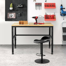 Load image into Gallery viewer, 48 Inch Adjustable Solid Oak Workbench with 2000lbs Heavy-Duty Capacity-Natural
