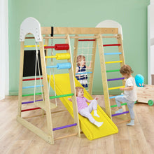 Load image into Gallery viewer, Indoor Playground Climbing Gym Wooden 8 in 1 Climber Playset for Children-Multicolor