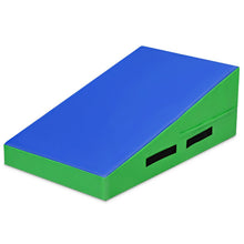 Load image into Gallery viewer, Incline Gymnastics Mat Wedge Ramp Gym Tumbling Exercise Mat-Blue & Green