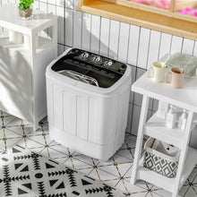 Load image into Gallery viewer, 8 Lbs Compact Mini Twin Tub Washing Spiner Machine for Home and Apartment