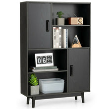 Load image into Gallery viewer, Sideboard Storage Cabinet with Door Shelf-Black
