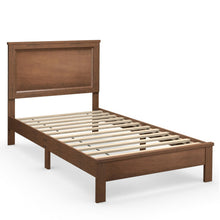 Load image into Gallery viewer, Twin Size Platform Bed Frame with Rubber Wood Leg-Walnut