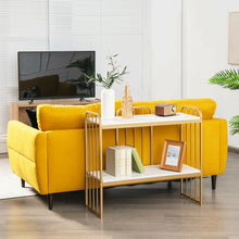 Load image into Gallery viewer, 2-Tier Modern Buffet Console Table with Storage Shelf-White