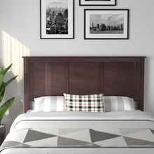 Load image into Gallery viewer, Full Wood Headboard Flat Panel with Pre-drilled Holes and Height Adjustment-Brown