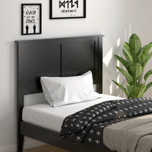 Load image into Gallery viewer, Solid Wood Flat Panel Headboard for Twin-size Bed-Black