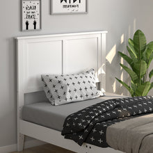 Load image into Gallery viewer, Solid Wood Flat Panel Headboard for Twin-size Bed-White