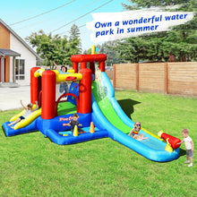 Load image into Gallery viewer, 9-in-1 Inflatable Kids Water Slide Bounce House with 860W Blower