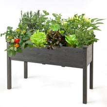 Load image into Gallery viewer, Wooden Raised Vegetable Garden Bed Elevated Grow Vegetable Planter-Gray