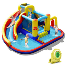 Load image into Gallery viewer, 7-in-1 Inflatable Water Slide Water Park Kids Bounce Castle with 735W Air Blower