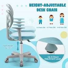 Load image into Gallery viewer, Adjustable Desk Chair with Auto Brake Casters for Kids-Blue