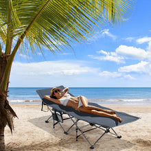 Load image into Gallery viewer, Folding Retractable Travel Camping Cot with Mattress and Carry Bag-Blue