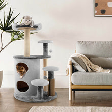 Load image into Gallery viewer, 40 Inch Cat Tree Tower Multi-Level Activity Tree with 2-Tier Cat-Hole Condo-Gray