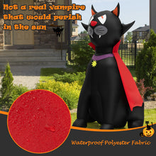 Load image into Gallery viewer, 4.7 Feet Halloween Inflatable Vampire Cat with Red Cloak