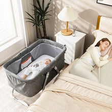 Load image into Gallery viewer, 2-In-1 Baby Bassinet with Mattress and Net-Gray