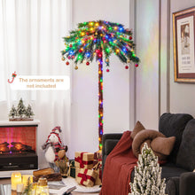 Load image into Gallery viewer, 6 Feet Pre-Lit Artificial Tropical Christmas Palm Tree with 210 Multi-Color Lights