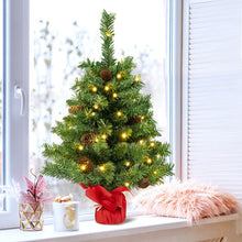 Load image into Gallery viewer, 25 Inch Pre-lit Mini Tabletop Christmas Tree with 50 LED Lights