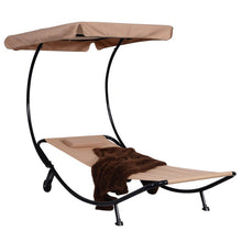 Load image into Gallery viewer, Outdoor Patio Rocking Hammock with Canopy