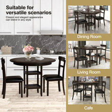 Load image into Gallery viewer, 3 Pieces Dining Set with Counter Height Round Dining Table and 2 Upholstered Chairs