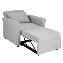 Load image into Gallery viewer, 3-in-1 Pull-out Convertible Adjustable Reclining Sofa Bed-Gray