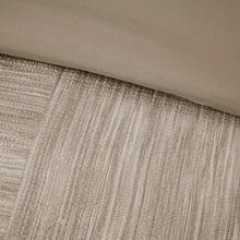 Load image into Gallery viewer, Madison Park Walter 100% Polyester Seersucker Printed Pieced 7Pcs Comforter Set - Cal King - Taupe MP10-7087 By Olliix