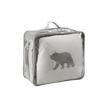 Load image into Gallery viewer, Woolrich Alton 100% Polyester Solid Low Pile Velour To Berber Comforter Set - King - Charcoal/Ivory WR10-2888 By Olliix