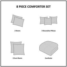 Load image into Gallery viewer, Madison Park Signature Sanctuary 100% Polyester Jacquard 9 Piece Comforter Set MPS10-459 By Olliix