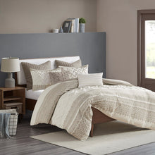 Load image into Gallery viewer, Mila Cotton Printed Comforter Set With Chenille King/Cal King II10-1125 By Olliix
