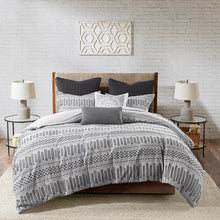 Load image into Gallery viewer, Ink+Ivy Rhea 100% Cotton Jacquard Duvet Cover Mini Set - King/Cal King - Grey II12-1103 By Olliix