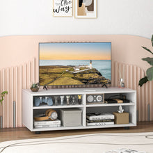 Load image into Gallery viewer, 4-Cube TV Stand for TV up to 45 Inch with 5 Positions Adjustable Shelves-White