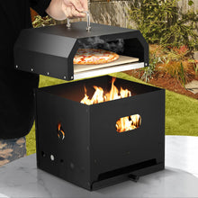 Load image into Gallery viewer, 4-in-1 Outdoor Portable Pizza Oven with 12 Inch Pizza Stone