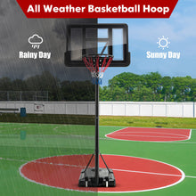 Load image into Gallery viewer, 4.25-10 Feet Adjustable Basketball Hoop System with 44 Inch Backboard