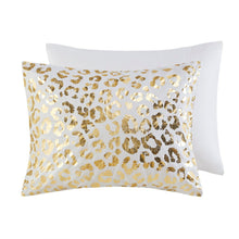 Load image into Gallery viewer, Intelligent Design Lillie 100% Polyester Brushed Metallic Printed Duvet Cover Set - Twin/Twin XL - Ivory/Gold ID12-1868 By Olliix