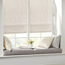 Load image into Gallery viewer, Olliix Galen 100% Polyester Basketweave Room Darkening Cordless Roman Shade By Madison Park MP40-7194