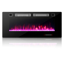 Load image into Gallery viewer, 42 Inch Ultra-Thin Electric Fireplace with Decorative Crystals and Smart APP Control-42 inch