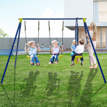 Load image into Gallery viewer, 440 Pounds Kids Swing Set with Two Swings and One Glider