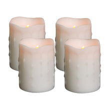Load image into Gallery viewer, LED Dripping Wax Pillar Candles with Remote (Set of 4)